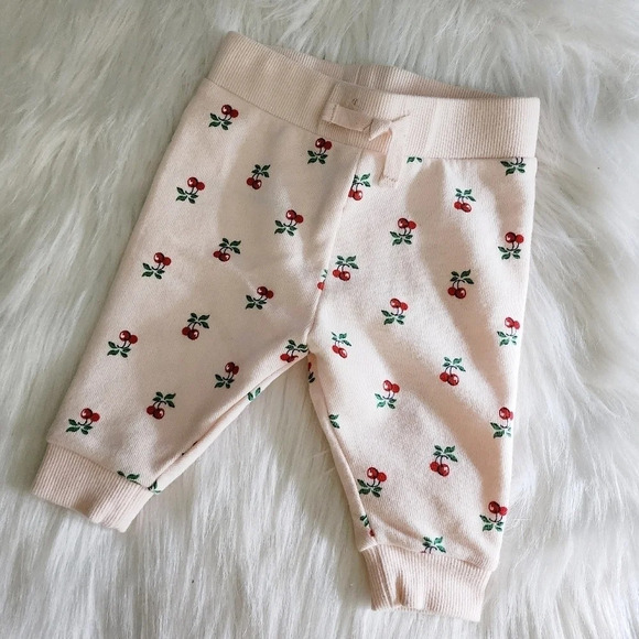 *NWT* Janie & Jack Cherry Sweatpants - Picture 1 of 4